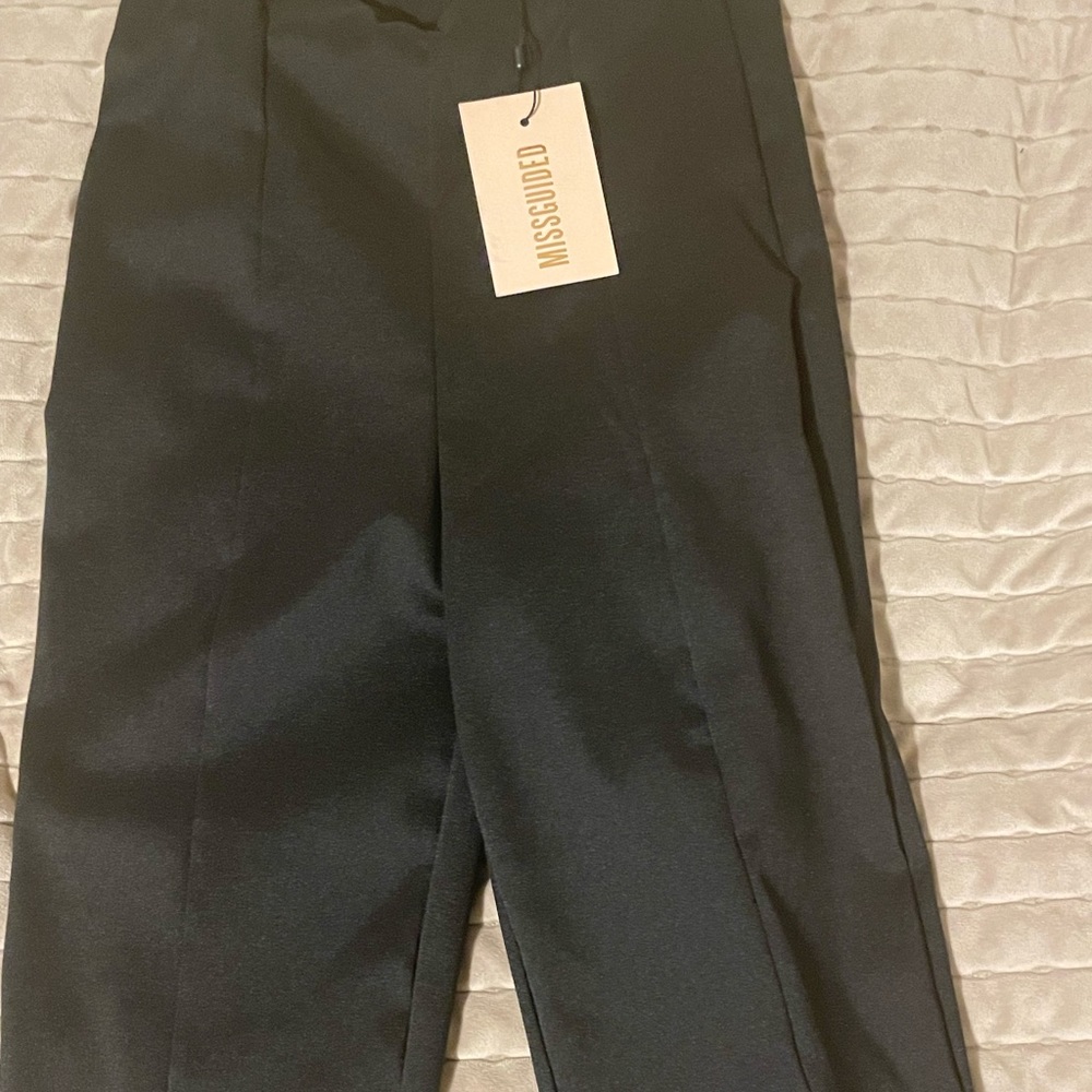 Black split jeans